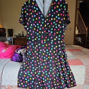 SHEIN Black A-Line Mini Dress with Flutter Sleeves